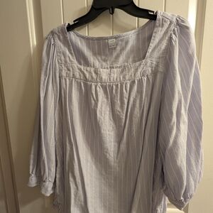 Old Navy Lavender Stripe Square-Neck Tunic